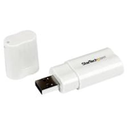Dynamicfunction USB to Stereo Audio Adapter Converter - White DY3323653